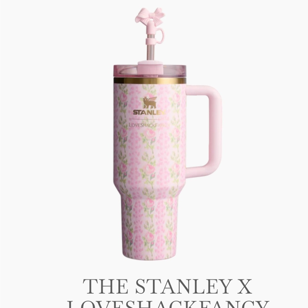 Love shack fancy sold out 40 oz Stanley. Ready to ship and gift wrapped.
